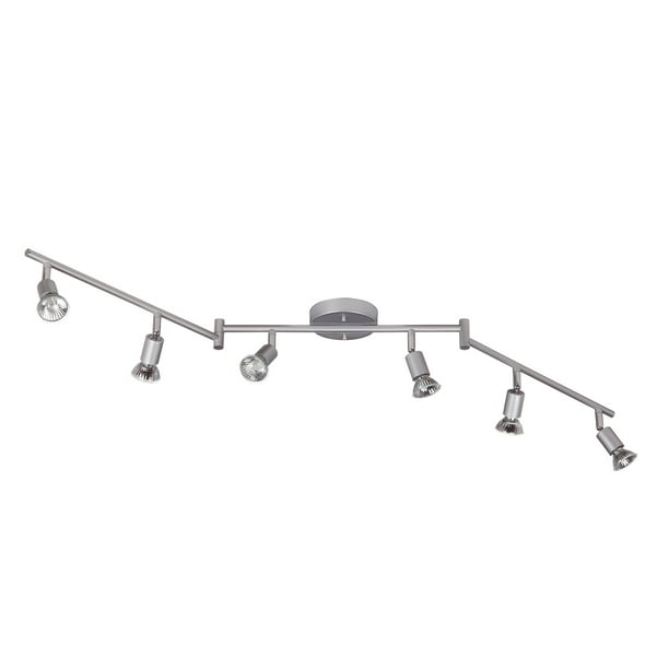 Globe Electric Payton 6Light Matte Silver Foldable Track Lighting Kit