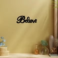 thumbnail image 7 of Wood Believe Sign Cutout Wooden Letters Sign DIY Black Words Sign Hanging Unfinished Wall Art Decor for Home Wreath Door Living Room Decoration 11.8 x 4.3 Inch, 7 of 7