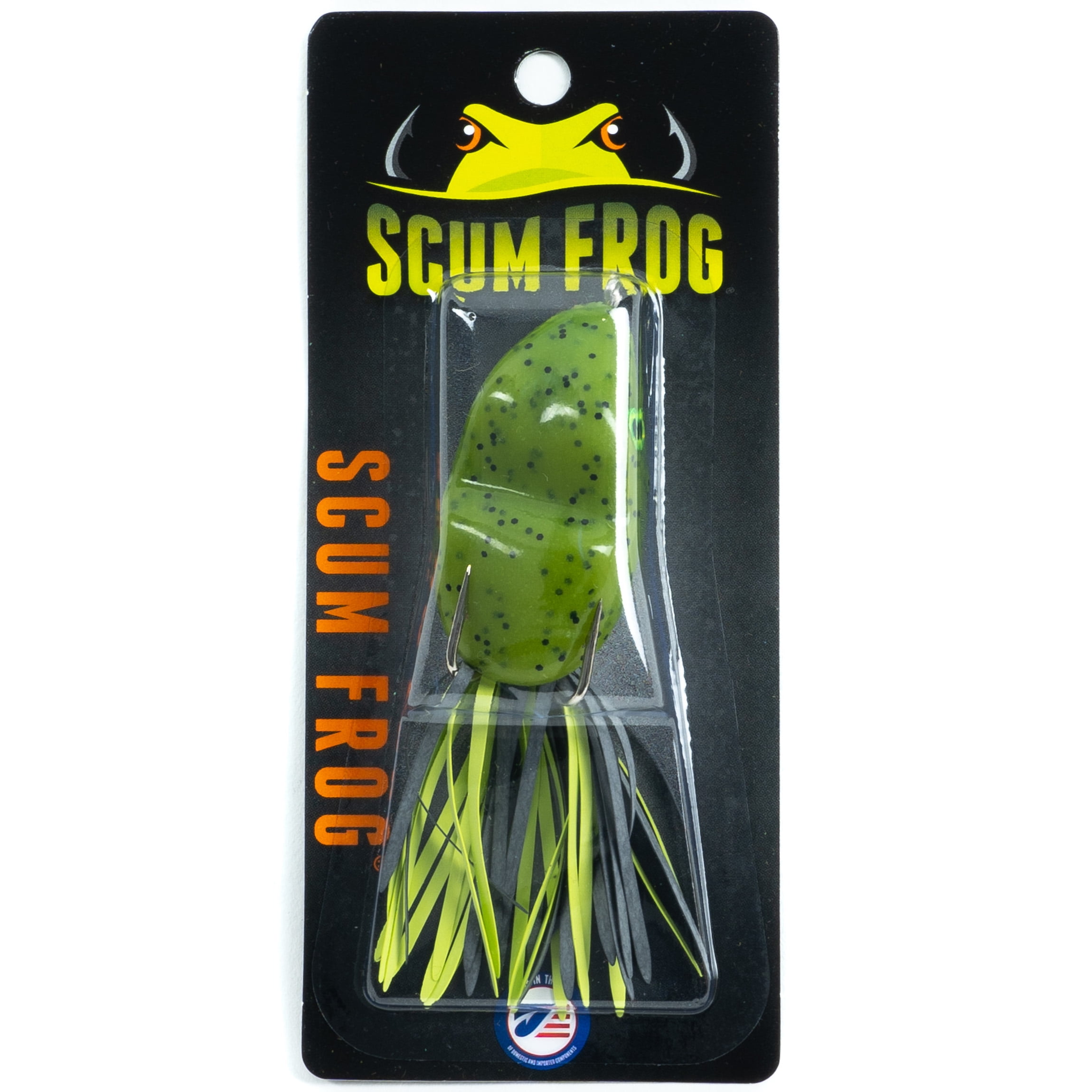 (2 pack) Scum Frog 5/16 oz, Watermelon Seed, Top Water Hollow Body Frog Lure