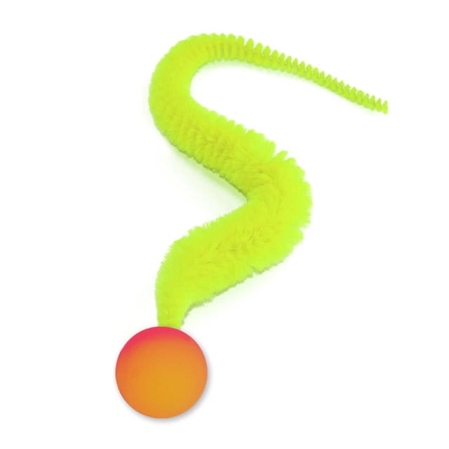 Bounce Ball Caterpillar Jumping Toy for Cats - Interactive Fun with Rubber & Polyester