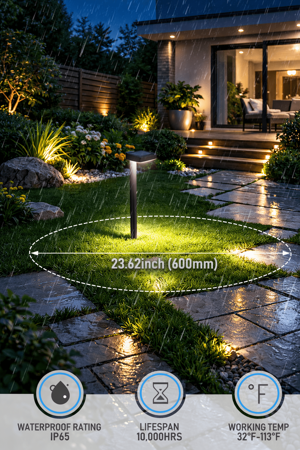 12 Pack 2CCT Solar Path Lights, Dimmable, Auto Dusk to Dawn Landscape Pathway Lights, Square