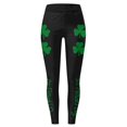 thumbnail image 4 of Gunia Womens Yoga Pants Leggings Fashion St. Patrick Day Clover Print Tights Sports Yoga Workout Joggers, 4 of 5