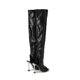 thumbnail image 4 of Amzcrzy Zapatos de mujer,Zapatos de mujer,Zapatillas de mujer, Zapatos de mujer con punta cuadrada y recortes, botas por encima de la rodilla, tacones finos, sandalias de tacón alto, prendas de vesti, 4 of 8