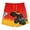 Red / orange, variant on Monster Jam Megalodon UPF 50+ Swim Trunks Bathing Suit Toddler to Little Kid