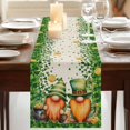 thumbnail image 3 of Table Runners 72 Inches Long Dress Scarves, St. Patrick's Day Farmhouse Kitchen Table Runner, Coffee Tablerunners, Green Lucky Shamrocks Harp Beer Retro Rustic 14x72 Inch, 3 of 9