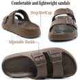 thumbnail image 4 of Northblanc Men’s Lightweight Comfort Slides Double Buckle Slip-on Adjustable EVA Flat Sandals, 4 of 9