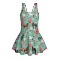 thumbnail image 6 of DISNIMO Girls Swimsuit Horse Flower Print One Piece Bathing Suit Sleeveless Breathable Swimwear for Kids Girls U Neck Halter Swim Dress Hawaiian Summer Beach Swimsuits, 6 of 8