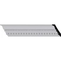 3 1/4"H x 2 3/8"P x 4"F x 94 1/2"L Bulwark Dentil & Rope Crown Moulding