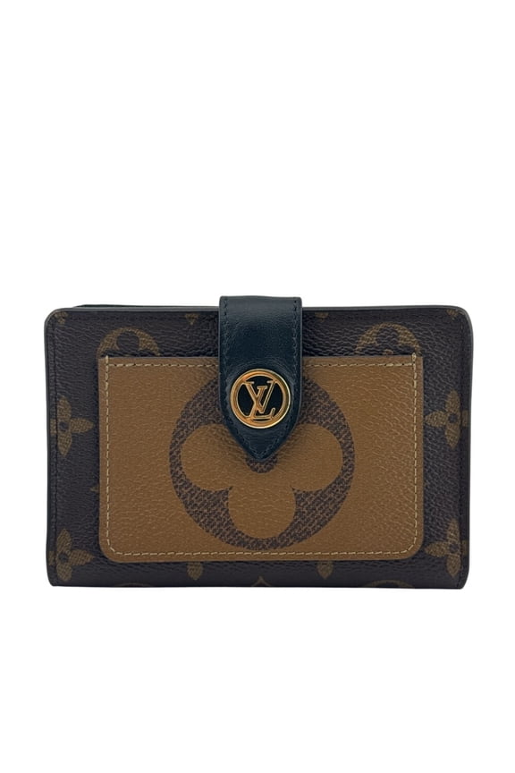 Pre-Owned LOUIS VUITTON M69432 Portefeuille Juliette Giant Monogram Reverse Bi-fold Wallet...