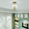thumbnail image 3 of Livex Lighting Harbor Ceiling Mount in Antique Brass, 3 of 15