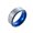 Blue, variant on Men's 8mm Tungsten Steel Punk Dome Cool Personality Gradient Snake Skin Pattern Biker Ring Wedding Band Beveled Edge Comfort Fit Silver Size 11