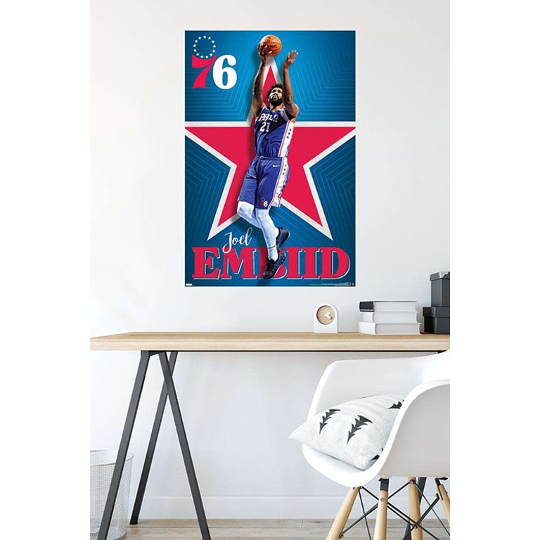 Joel Embiid Poster Philadelphia 76ers Canvas Print Framed 