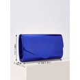 thumbnail image 6 of REMANLAN Women's Holographic Patent Envelope Evening Clutch Purse, Royal Blue, 6 of 8