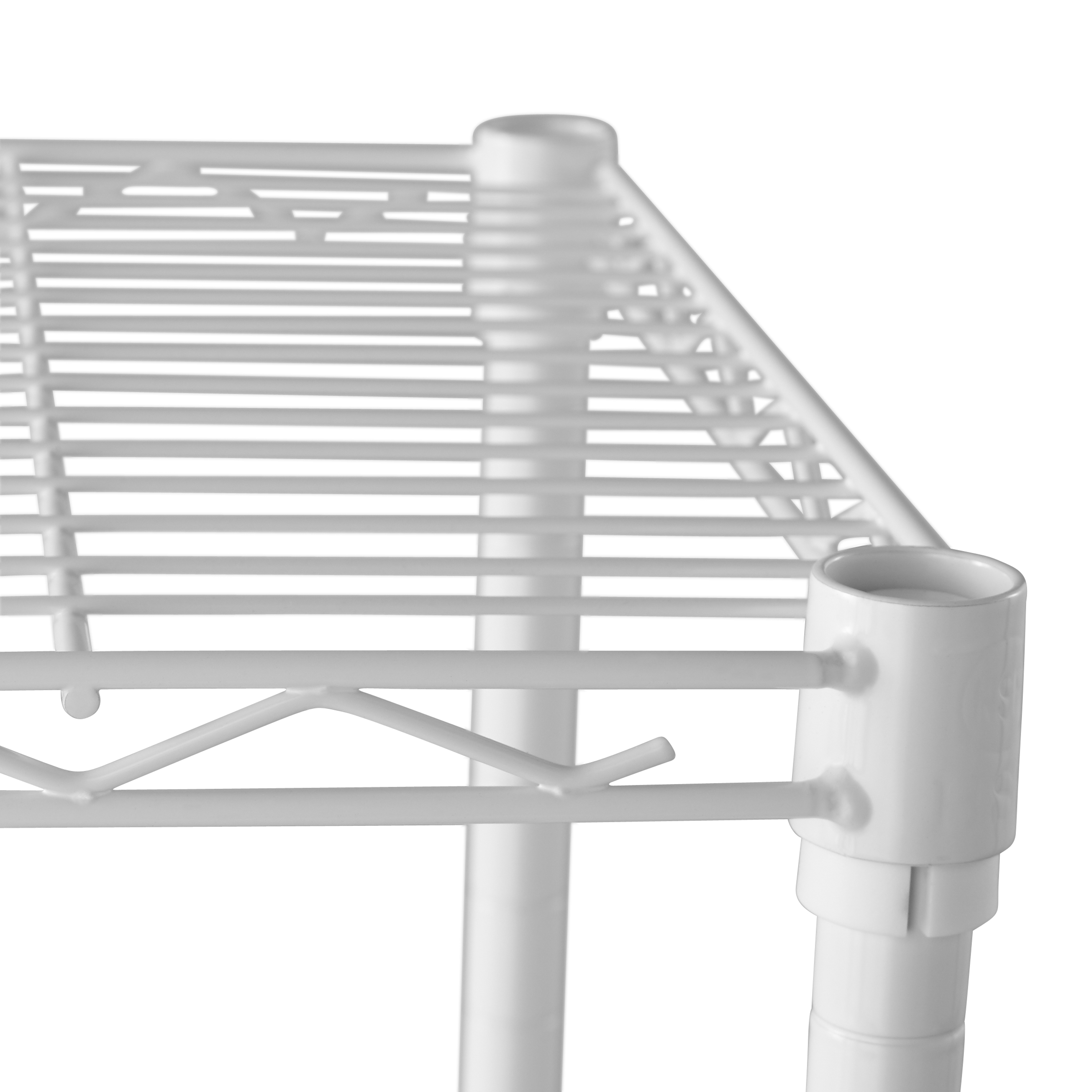 Hyper Tough 3 Tier Wire Shelving Unit,13.4"Dx23.2"Wx30.6"H, White, Weight Capacity 750 lb - image 4 of 4
