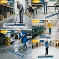 thumbnail image 6 of 42" Commercial Mop, Heavy Duty Dust Floor Mop with 52" Long Handle,Large Industrial Wet Dry Mops,Sweeper Broom for Hardwood, Tile, Laminate,Garage,School,Mall - 1 Cotton & 1 Microfiber Pad, 6 of 8