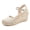 Nude Cross, variant on Pennysue Women's Espadrilles Wedge Sandals Nude Platform Ankle Strap Sandals Size 9M