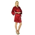 thumbnail image 5 of Bimba Women Short Satin Robe Getting Ready Bride Bridesmaid Robes Coverup Gift, 5 of 7