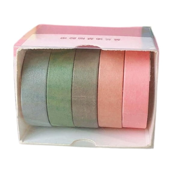 Washi Paper Tape Set in Aesthetic Macaron Colors for Journaling Scrapbooking and DIY Craft Decoration