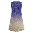 thumbnail image 3 of TAGOLD Womens Summer Dress,Plus Size Casual Dress for Womens,Women's Sleeveless Round Neck Sparkling Print Button Pullover Dress Purple XXXXXL, 3 of 4