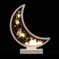 thumbnail image 2 of Ramadán Mubarak decorativo Eid luna lámpara decoraciones luna noche luces mesa de madera adornos fiesta TUNC Sencillez, 2 of 5