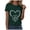 Dark Green, variant on St Patricks Day Short Sleeve Shirt for Women Shamrock St Paddys Day T-Shirt Lucky Clover Tee Top (White, XL)