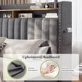 thumbnail image 5 of EnHomee Queen Bed Frame with Headboard & Storage Upholistered  Bed with 2 Large Drawers Noise Free, Gray, 5 of 11