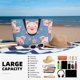 thumbnail image 5 of Fotbe Cute Pig Flowers Bolsa de Viaje para Playa - Resistente al Agua, Bolsa Tote de Gran Capacidad y Ligera con 7 Bolsillos para Mujeres y Hombres, 5 of 7