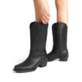 thumbnail image 6 of DREAM PAIRS Women's Cowboy Boots Mid Calf Chunky Heel Embroidery Stitched Cowgirl Western Boots, 6 of 6