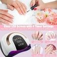 thumbnail image 5 of DEISNGB 268W UV LED Nail Lamp, Nail Dryer for Gel Polish,UV Light For Gel Nails, 4 Timers UV Nail Lamp Professional Nail Light, 57Pcs Lamp Beads and Automatic Sensor(White), 5 of 14