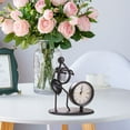 thumbnail image 6 of Small Desk Clock Stainless Steel Retro Personality Alarm Clock with Musical Instruments Gadgets for Birthday and Decoration, 6 of 8