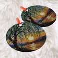 thumbnail image 3 of Willow Tree Sunset Glass Suncatcher  Handcrafted Ornament Hanging Panel with Lake Reflection for Window or Garden Decor, 2025, Holiday Decoration, 2025, Festive Home Accent,, 3 of 5