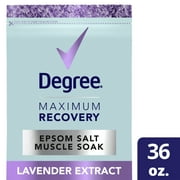 Degree Maximum Recovery Epsom Salt Muscle Soak Lavender Extract, 36 Oz.