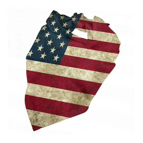 Retro Us America Flag Puppy Bandana Printing Dog Bib Scarf For Small Medium Large Dogs Cats Pets