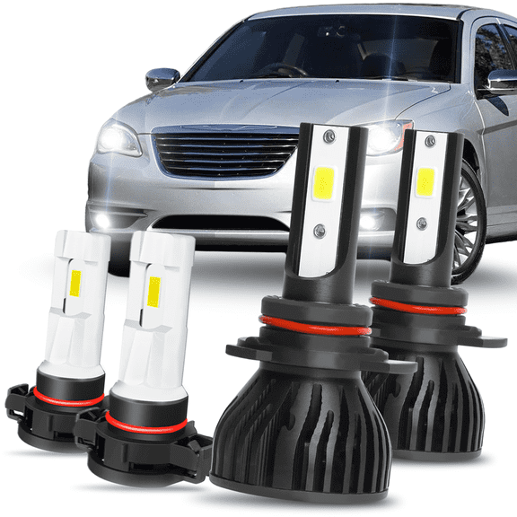 For Chrysler 200 2011-2012 - 4X LED Headlight High Low Beam   Fog Light Bulb