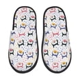 thumbnail image 2 of KLL Cute Dog Slippers for Women Men House Slip on Indoor Outdoor Bedroom Furry Fleece Lined Ladies Comfy Anti-Skid Rubber Hard Sole-Medium, 2 of 8