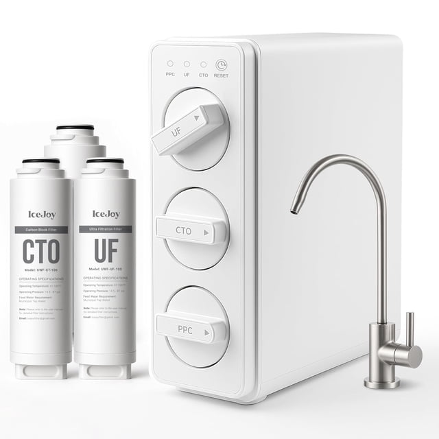 Filtro de agua IceJoy TSU de ultrafiltración de 0,01 μm de 3 etapas para debajo del fregadero