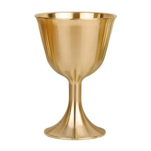Durable Wine Glass Good Gloss Copper Portable Smooth Edge Wine Cup for Daily Use