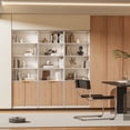 thumbnail image 6 of 72" Tall Bookshelf with Doors, 6-Tier Modern Bookcase and Storage Cabinet, Display Shelves with Anti-Tip Kit for Living Room, Bedroom, and Home Office Decor Oak, 6 of 10