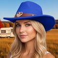 thumbnail image 1 of Chapeau de Cowboy Classification des Produits Style Western avec Bandeau Classique pour Hommes et Femmes, 1 of 4