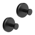 thumbnail image 2 of LQXZWJY Suction Cup Hooks for Shower, Removable Towel Hooks for Bathroom Window Glass Door Wall, Bath Robe Looafh Hook for Hanging - 2 Pack, Black, 2 of 8