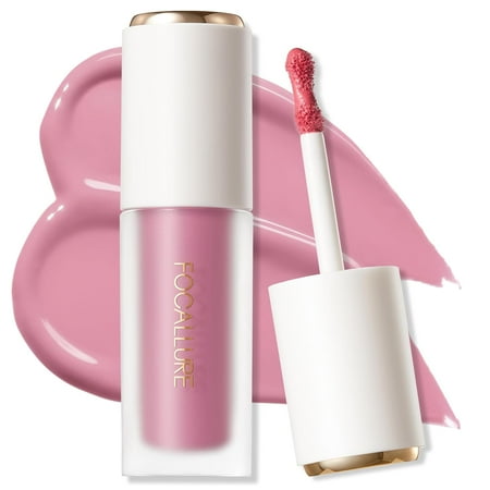 FOCALLURE Silky Cream Liquid BlushLong Lasting and Lightweight Cheek Blush Face Makeup,FEELING GOOD