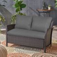 thumbnail image 6 of Aoodor Loveseat Cushions Set 46.5"x24.4"x3.9" Deep Seating Bench Chair Cushions with Back Pillows, Seat Cushion, and Dust Jacket for Indoor and Outdoor  - 3 Piece Set, 6 of 7