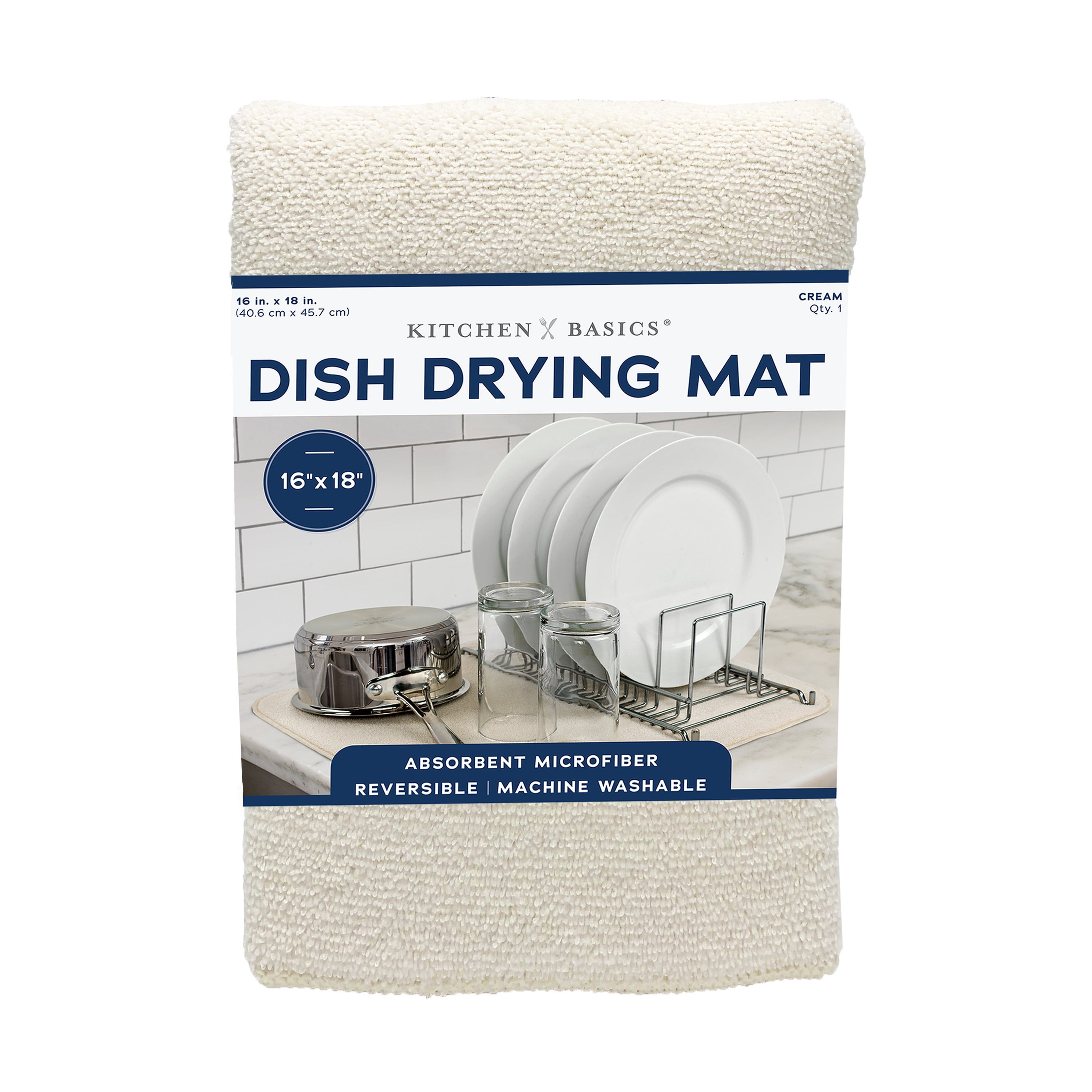 Absorbent Dish Drying Mat for Kitchen Counter Testing the Waters Heron Dish  Dryi, 14 x 21 - Ralphs