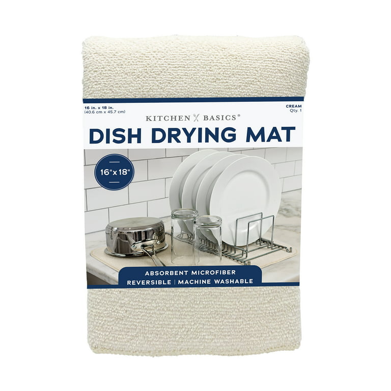 2 Pack Dish Drying Mat Absorbent Drying Mat Machine Washable Dish