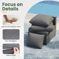 thumbnail image 6 of 4 Pieces Patio Conversation Set, Outdoor Furniture Set with Cushion, Outside Sectional Rattan Wicker Sofa Furniture Set for Garden, Porch, Backyard, Gray, 6 of 6
