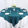 thumbnail image 3 of BalsaCircle 10 Pieces 70" x 70" Peacock Teal Square Polyester Tablecloths Table Cover Linens, 3 of 8