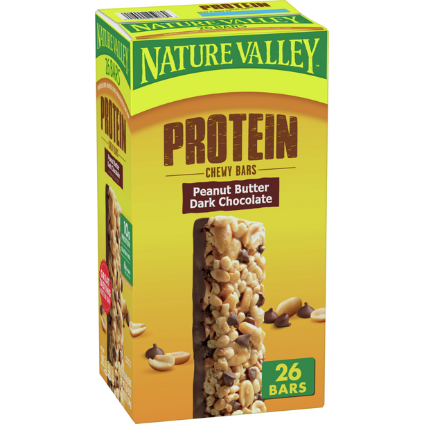 Nature Valley Chewy Granola Bar, Protein, Peanut Butter Dark Chocolate, 26 Bars