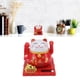 thumbnail image 1 of Gato Gordo Rojo Ondeando Con Energía Solar, Buena Suerte, Riqueza, Bienvenida, Gato De La Suerte, Decoración De Escritorio Para El Hogar, La Habitación Y La Oficina, Tamaño, 1 of 7