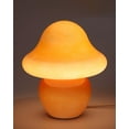 thumbnail image 1 of Lámpara de Mesa HEQET con Diseño de Hongo, Vidrio Naranja, 110V, 1 of 8