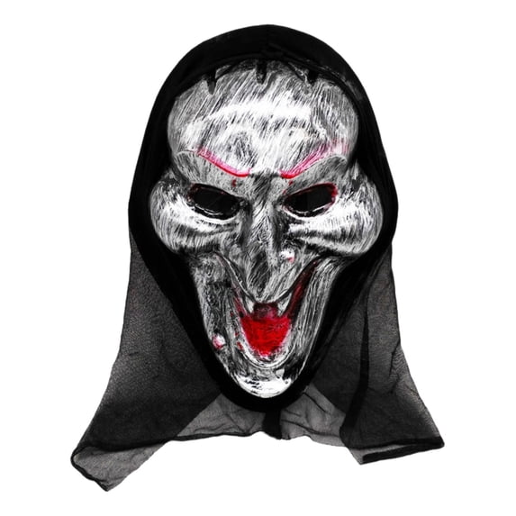 Vintage Halloween Spooky Home Decor, Vintage-Style Witch Mask with Adjustable Straps Detailed Horror Face for Trick-Or-Treat Party Theatrical Use, Haunted Mansion Decor, Halloween Costume Accessory